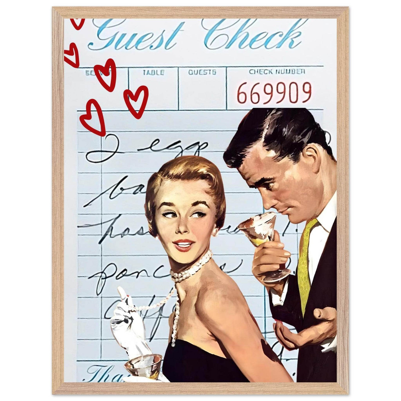 Retro Romance Cocktail Vintage Love Bar Art - Vibrantwalls