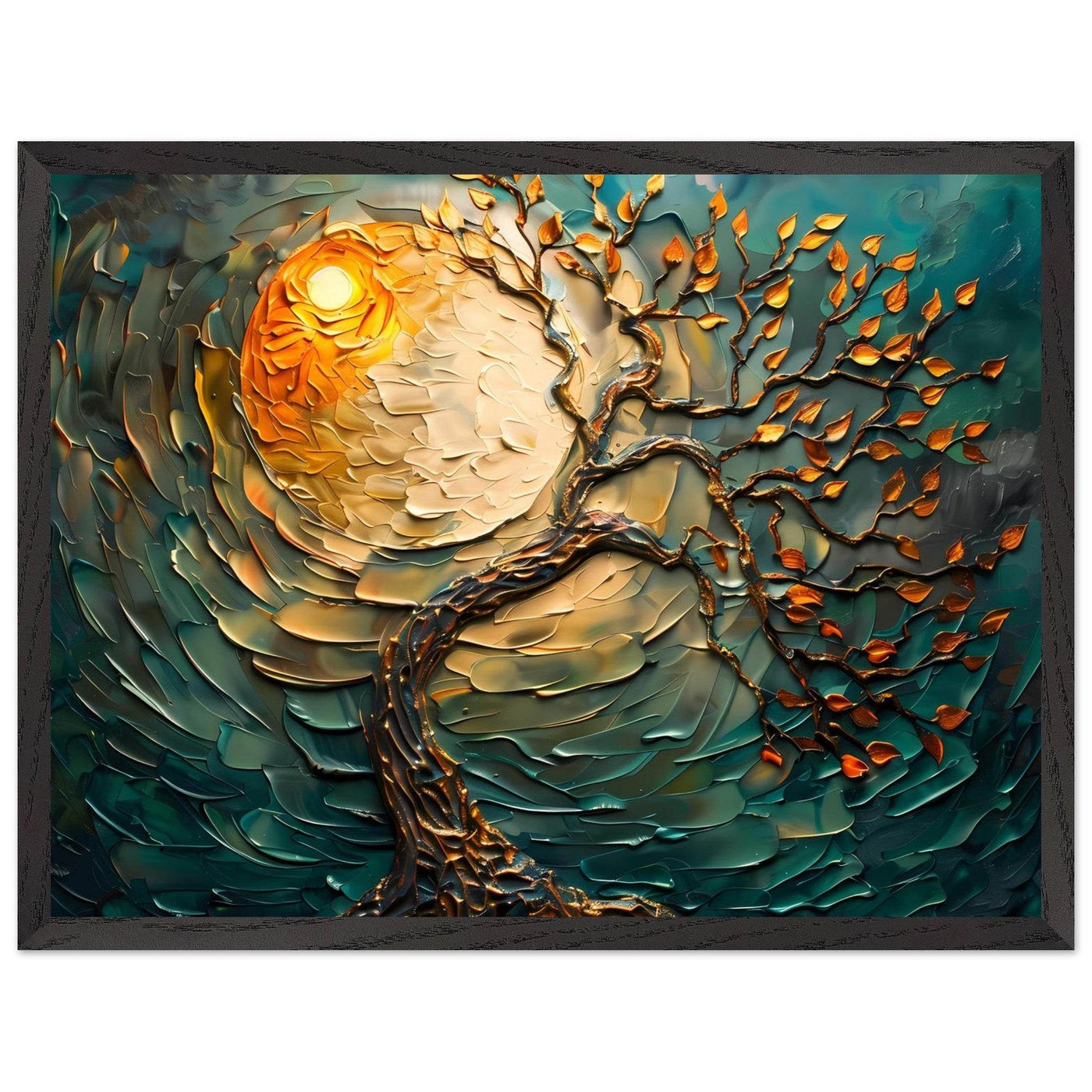 Golden Sunset Emerald Tree of Life Jewelry - Vibrantwalls
