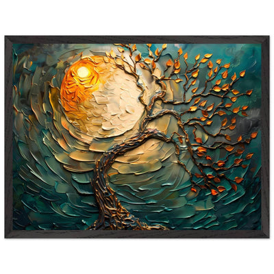 Golden Sunset Emerald Tree of Life Jewelry - Vibrantwalls