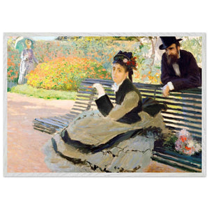 Camille Monet Garden Bench Art – Exquisite Artwork for Garden Lovers - Vibrantwalls
