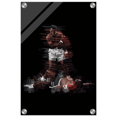 Muhammad Ali K.O. Acrylic Print – Dynamic, Iconic, Modern Sports Wall Art - Vibrantwalls