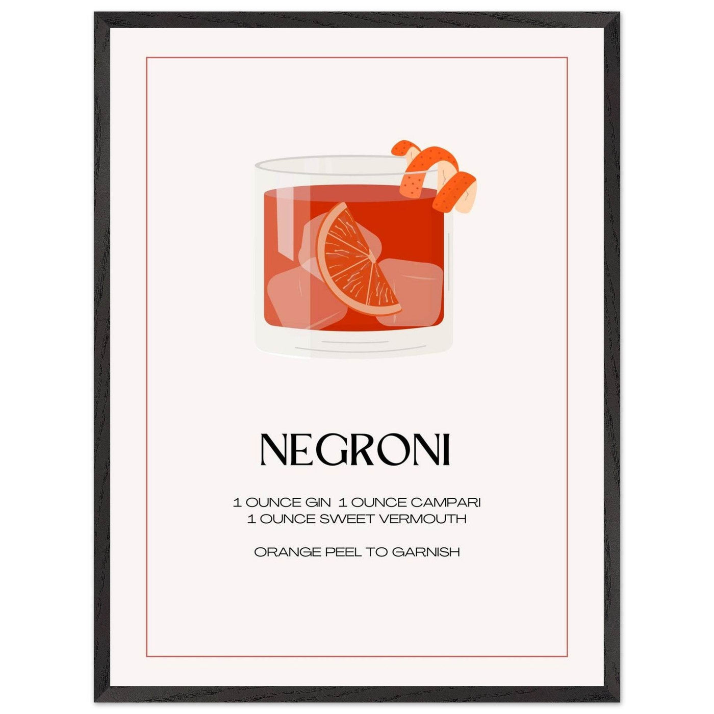 Negroni Cocktail Recipe - Vibrantwalls