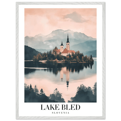 Lake Bled Slovenia Framed Poster – Serene Lakeside Wall Art with Wooden Frame - Vibrantwalls