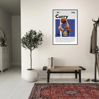 Stephen Curry Golden State Warriors Vintage Art Vibrantwalls