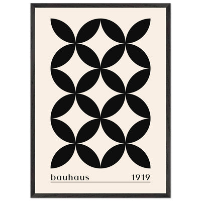 Bauhaus 1919 Black & Beige Circles - Vibrantwalls