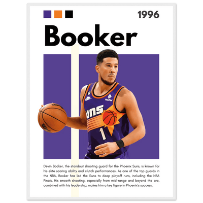 Devin Booker Phoenix Suns Modern Art Print - Vibrantwalls