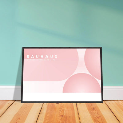 Bauhaus-Style Soft Pink Geometric - Vibrantwalls