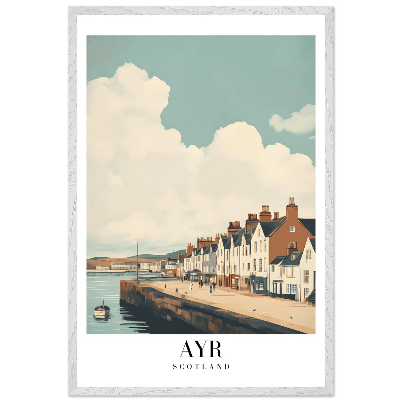 Ayr Scotland Framed Poster – Coastal Charm Wall Art with Vintage Vibe & Wooden Frame - Vibrantwalls