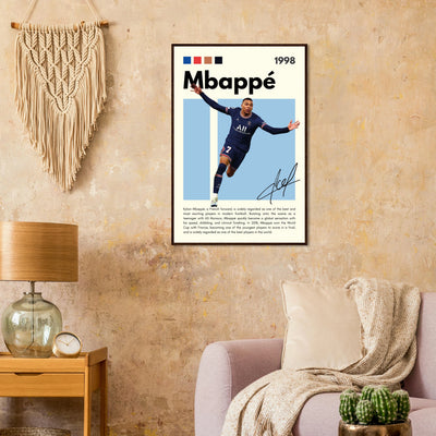 Kylian Mbappé PSG Soccer Framed Football Poster Vibrantwalls