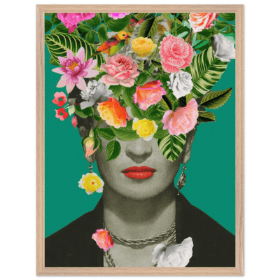 Floral Frida Artwork - Vibrant and Inspiring Home Decor - Vibrantwalls