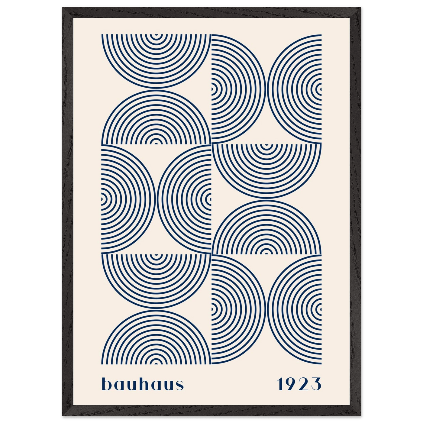 Bauhaus 1923 Navy & Beige - Vibrantwalls