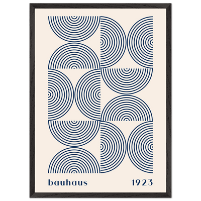 Bauhaus 1923 Navy & Beige - Vibrantwalls
