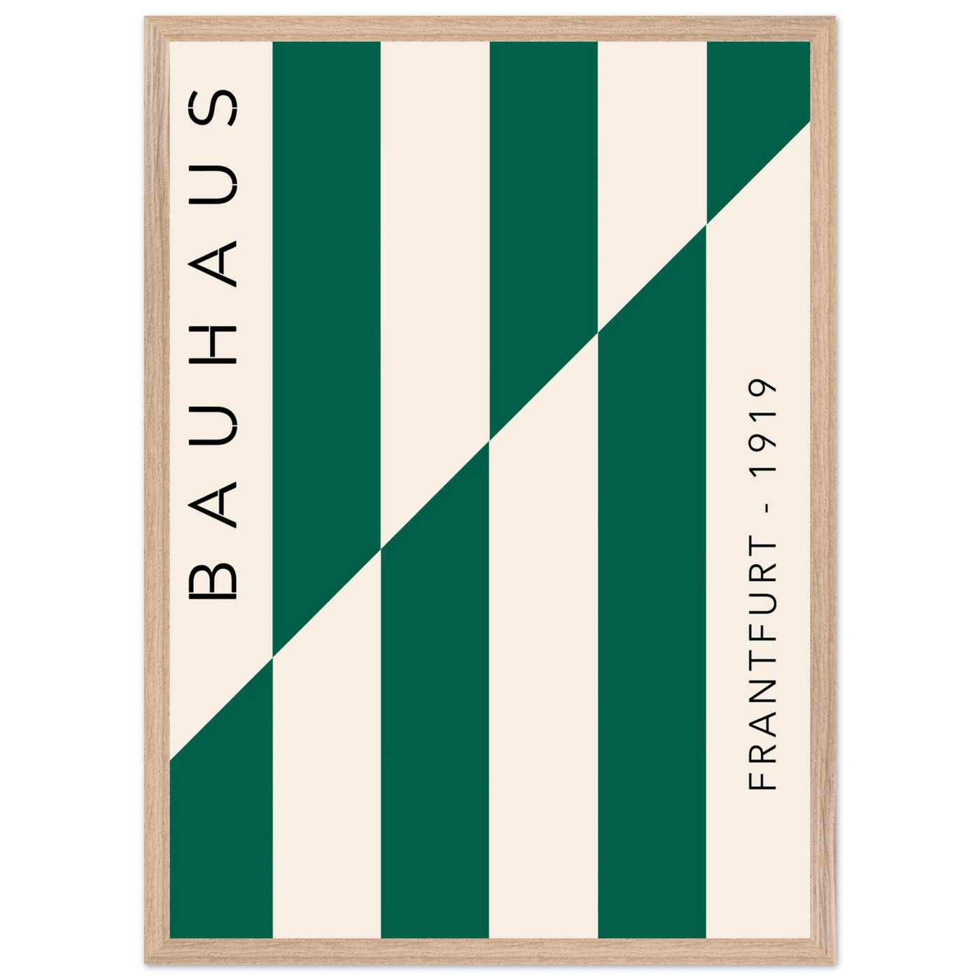 Bauhaus Emerald Green & Cream Modern - Vibrantwalls