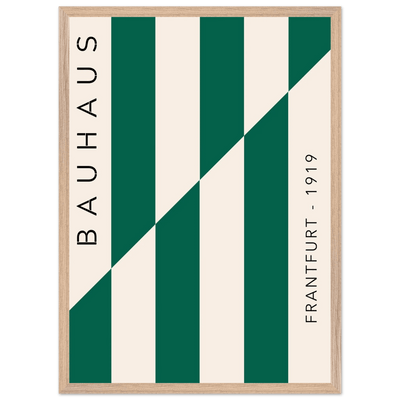 Bauhaus Emerald Green & Cream Modern - Vibrantwalls