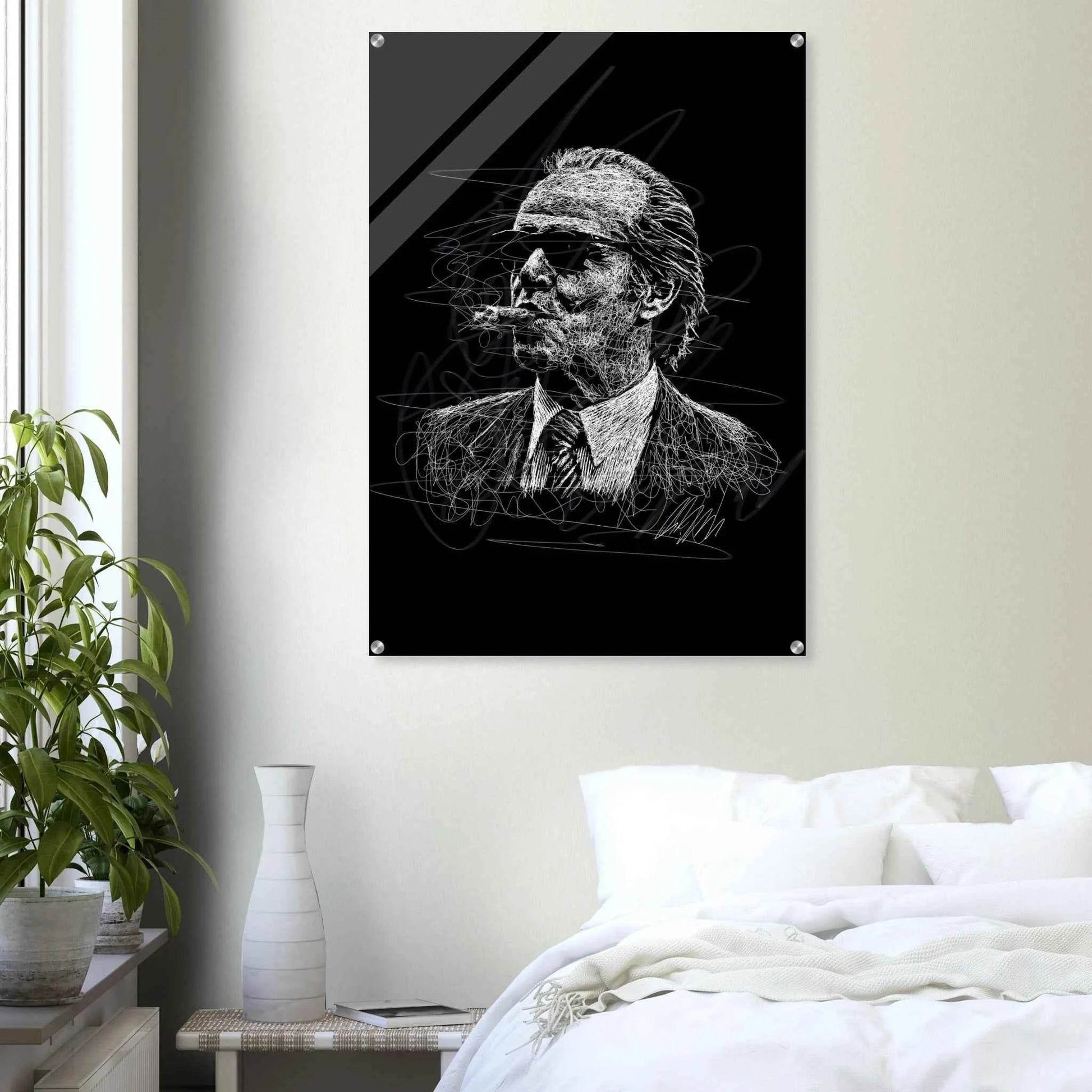 Iconic Jack Nicholson Acrylic Print – Vibrant Scribble Art for Modern Wall Decor - Vibrantwalls