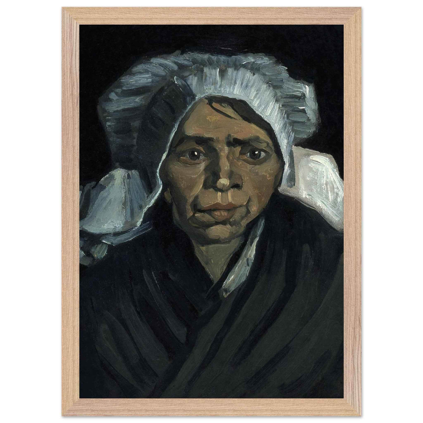 Peasant Woman Sculpture - Exquisite Head of a Peasant Woman Art Piece - Vibrantwalls