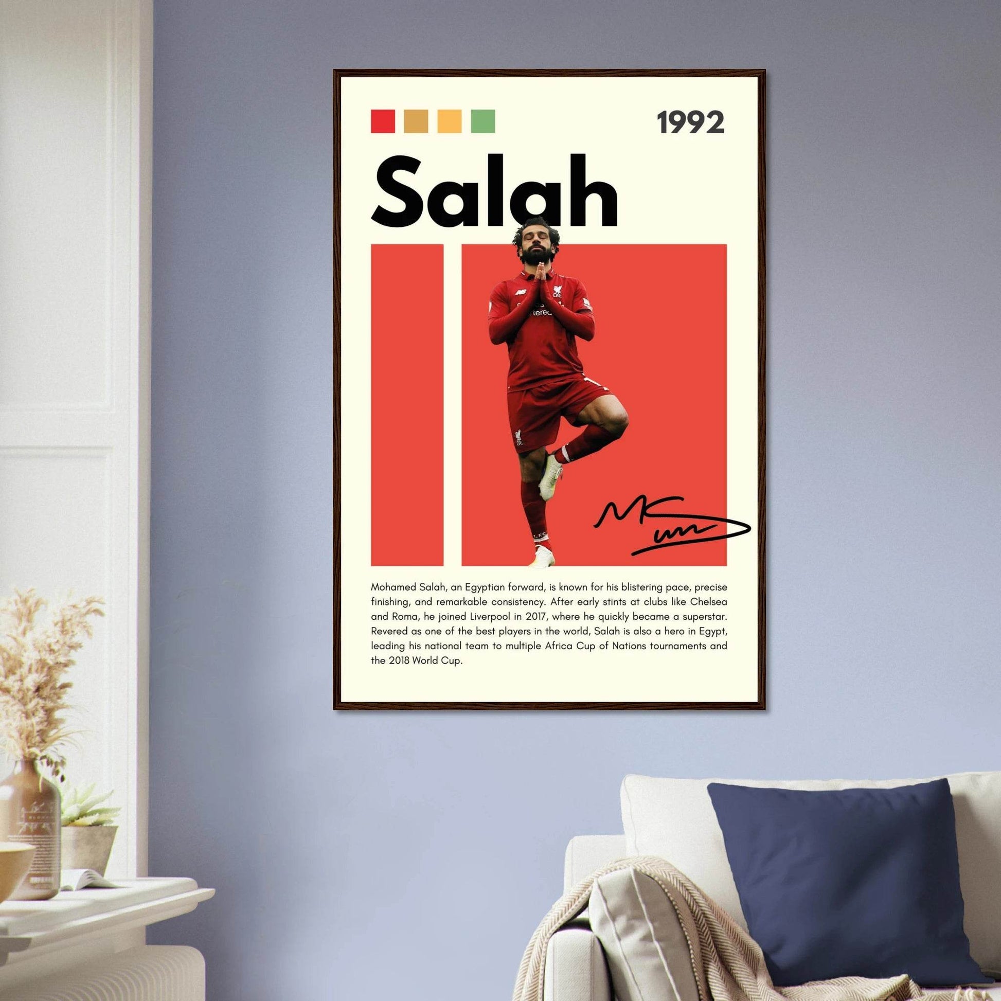 Mohamed Salah Liverpool FC Soccer Football Legends Wall Art - Vibrantwalls