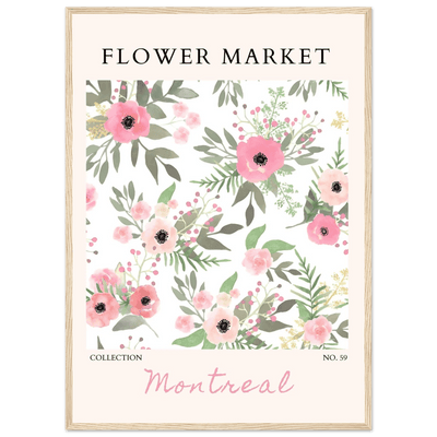 Flower Market Collection: Montreal – Whimsical Floral Art Prints | Ready-to-Hang Framed Posters - Vibrantwalls