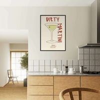 Dirty Martini Cocktail Poster Wall Art - Vibrantwalls