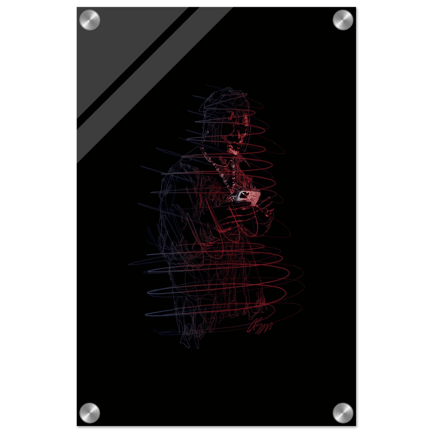 Connor McGregor 'Mystic Mac' Abstract Acrylic Print – Dynamic, Neon-Effect Wall Art in Multiple Sizes - Vibrantwalls