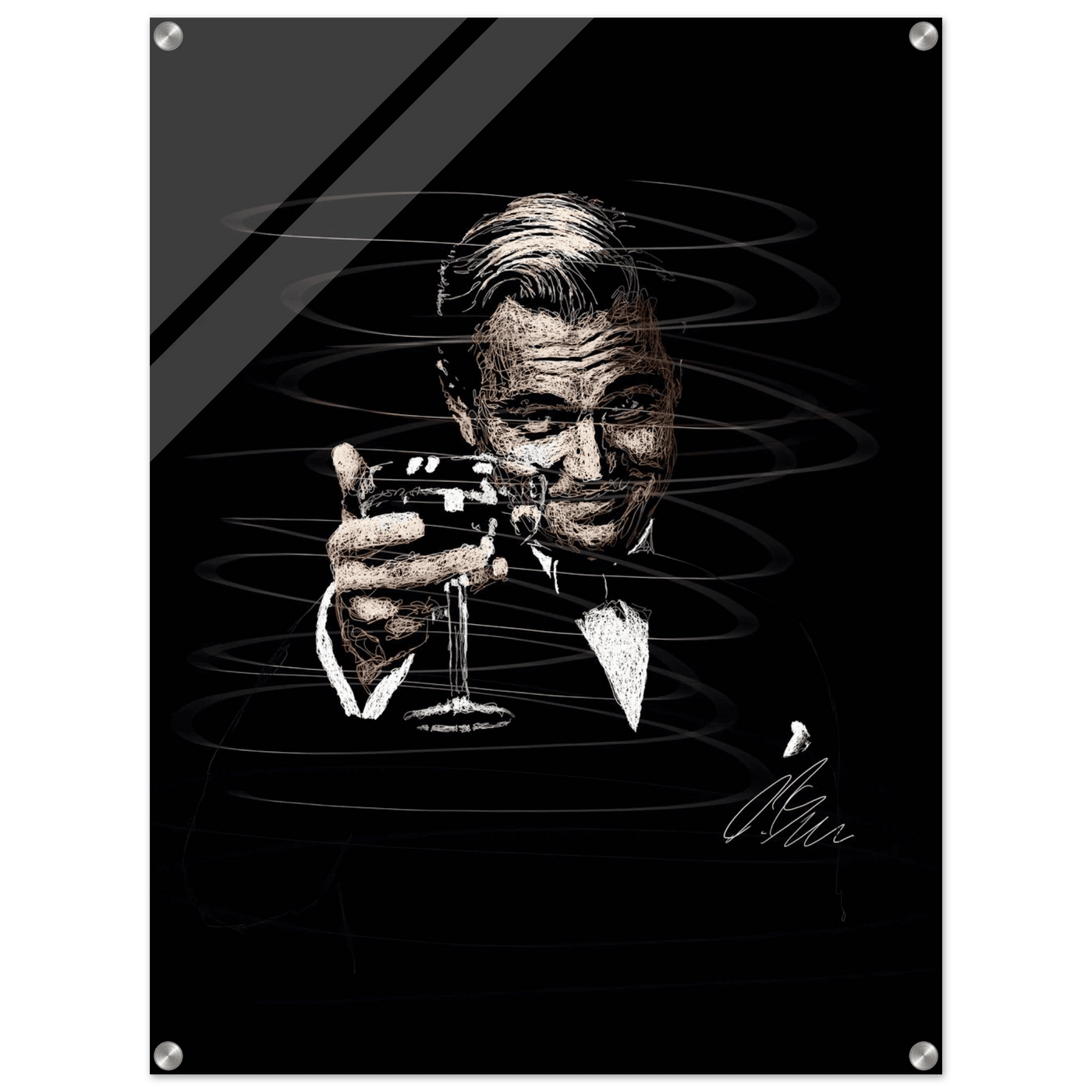 Gatsby Toast Acrylic Print – Iconic Sketch Art, Vibrant & Durable Wall Decor in Various Sizes - Vibrantwalls