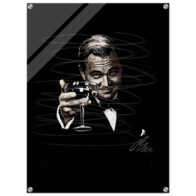 Gatsby Toast Acrylic Print – Iconic Sketch Art, Vibrant & Durable Wall Decor in Various Sizes - Vibrantwalls