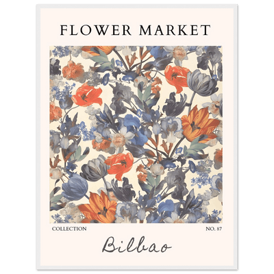 Flower Market Bilbao Print – Elegant Floral Framed Poster | Vibrant Nature & Botanical Art, Ready-to-Hang - Vibrantwalls