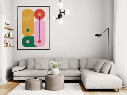 Bauhaus Colorful Geometric Movement Style Design Poster Wall Art - Vibrantwalls
