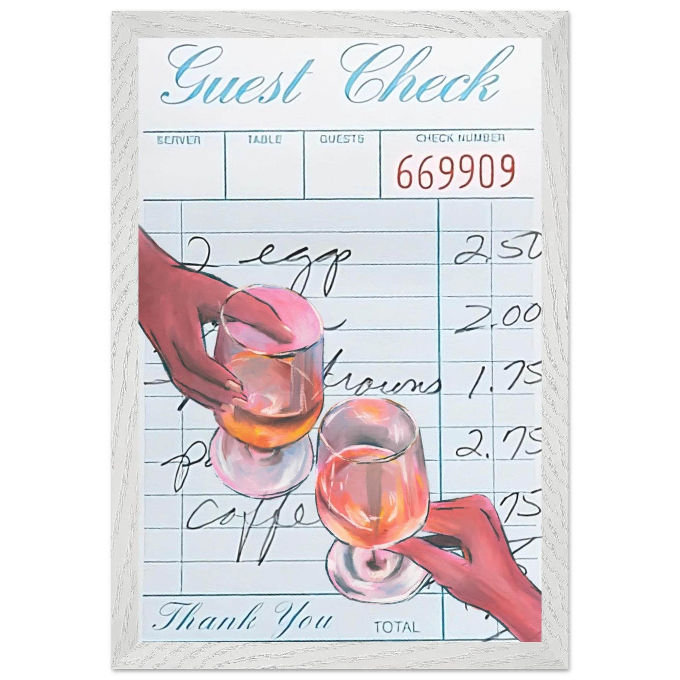 Retro Bar Tab Drink - Vibrantwalls