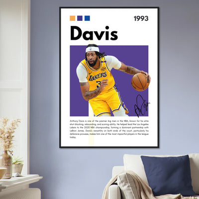 Anthony Davis Lakers Modern Basketball Art Print Vibrantwalls