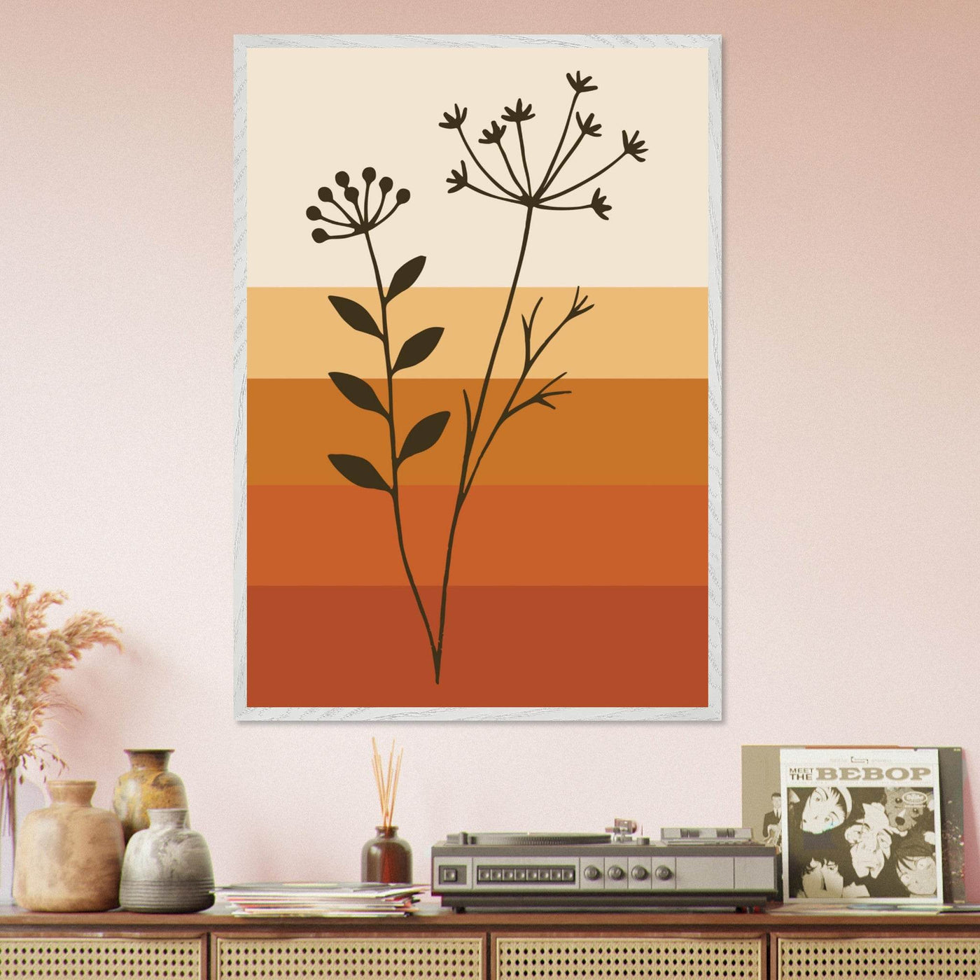 Abstract Floral Earth Tones - Vibrantwalls