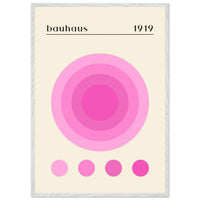 Bauhaus Pink Gradient Circle Wall Art - Vibrantwalls
