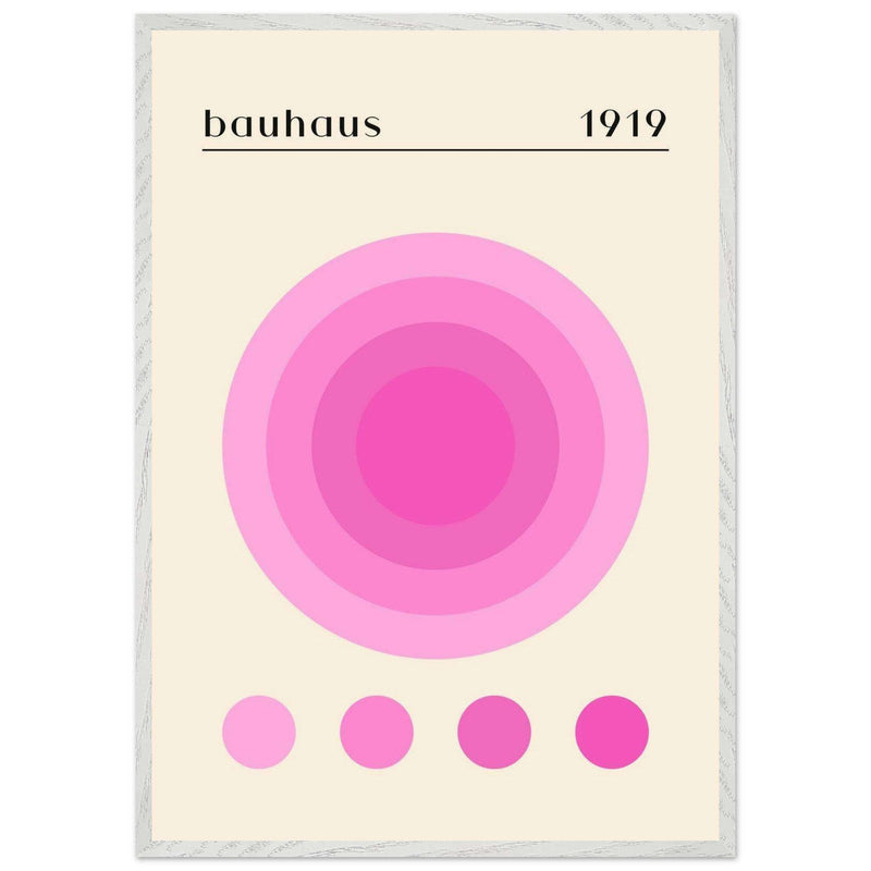 Bauhaus Pink Gradient Circle - Vibrantwalls