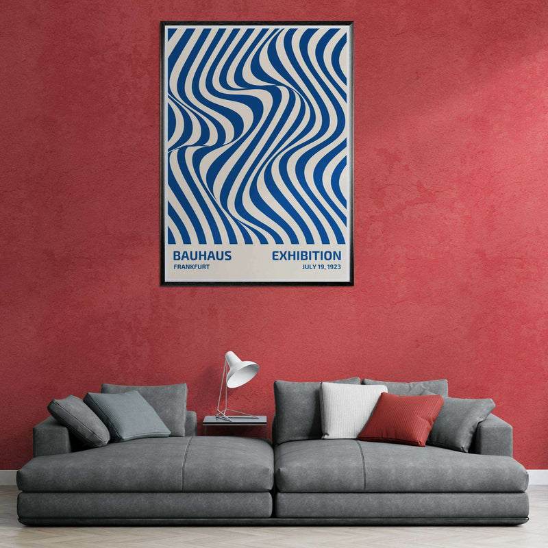 Bauhaus Ausstellung 1923 Op Art Wavy Wall Art - Vibrantwalls