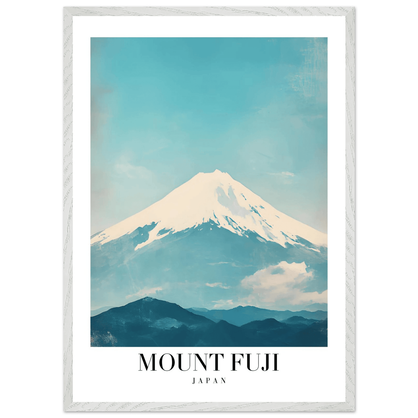 Mount Fuji Japan Framed Poster – Serene Vintage Travel Wall Art with Wooden Frame - Vibrantwalls