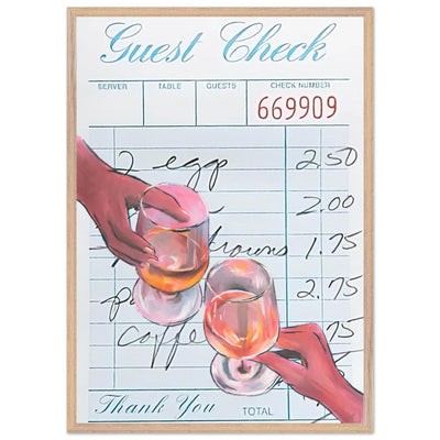 Retro Bar Tab Drink - Vibrantwalls