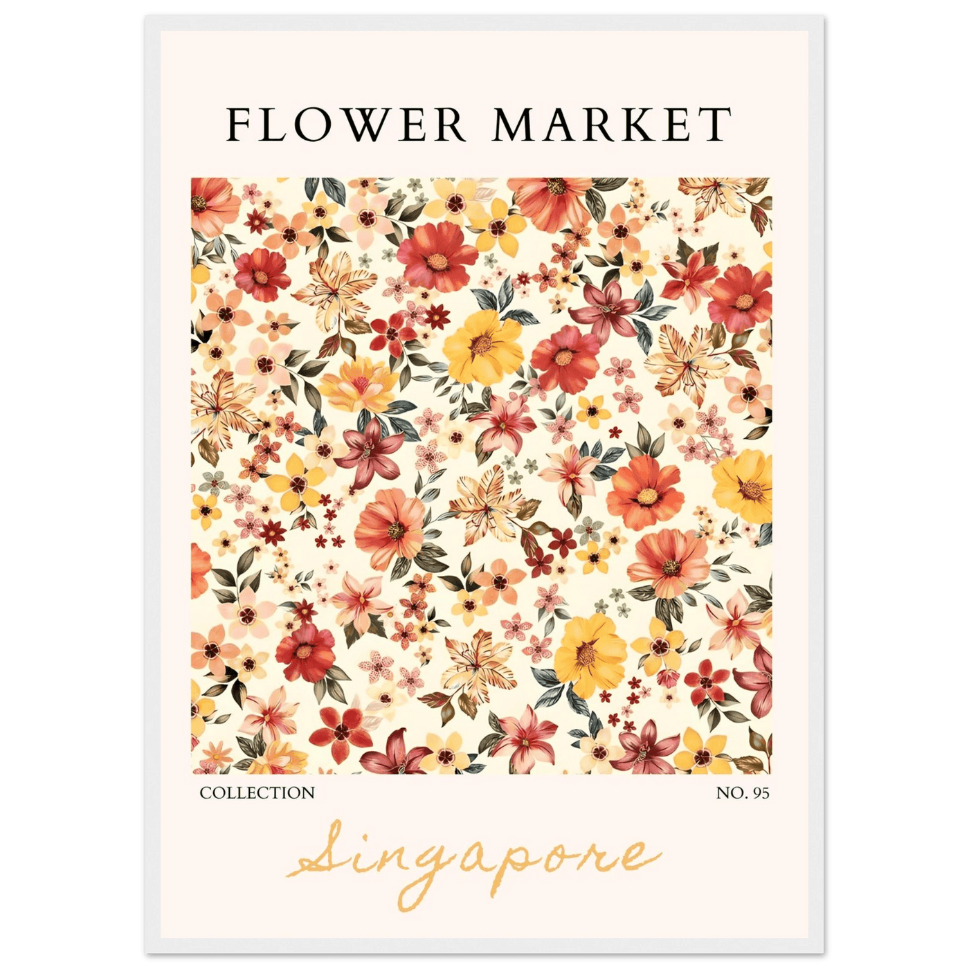 Flower Market Collection Framed Posters – Vibrant Floral Art Prints | Ready-to-Hang in Your Choice of Frame - Vibrantwalls