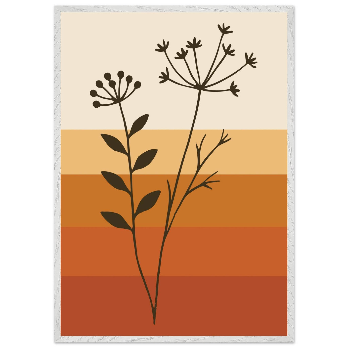 Abstract Floral Earth Tones - Vibrantwalls