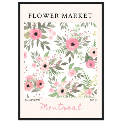 Flower Market Collection: Montreal – Whimsical Floral Art Prints | Ready-to-Hang Framed Posters - Vibrantwalls