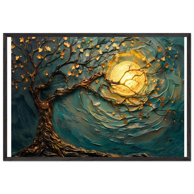 Teal Gold Tree of Life Pendant - Elegance in Nature's Design - Vibrantwalls