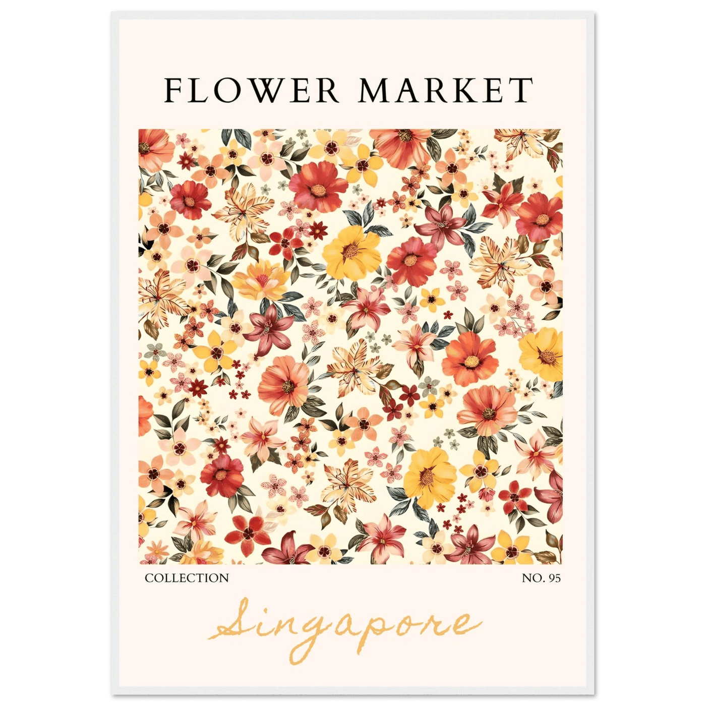 Flower Market Collection Framed Posters – Vibrant Floral Art Prints | Ready-to-Hang in Your Choice of Frame - Vibrantwalls