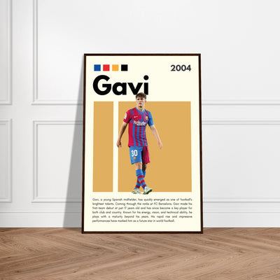 Gavi FC Barcelona Soccer Framed Football Poster Vibrantwalls