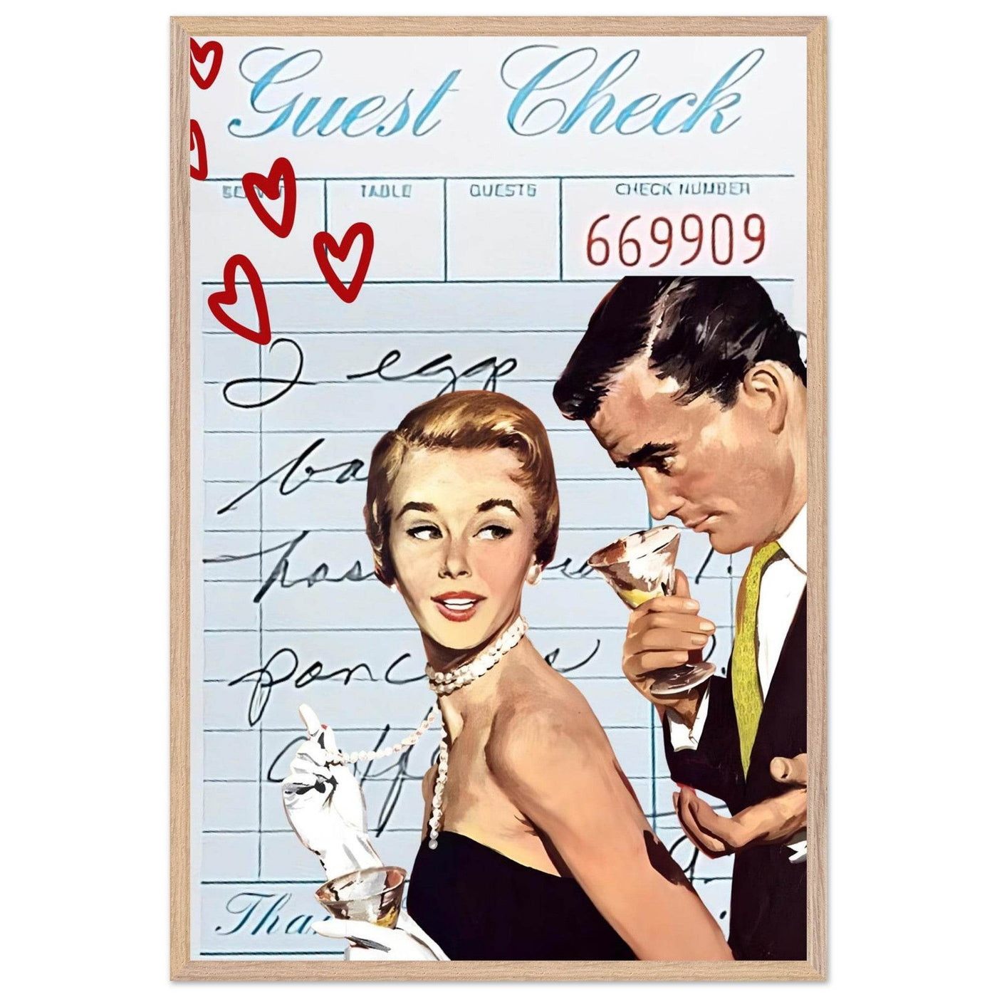 Retro Romance Cocktail Vintage Love Bar Art - Vibrantwalls