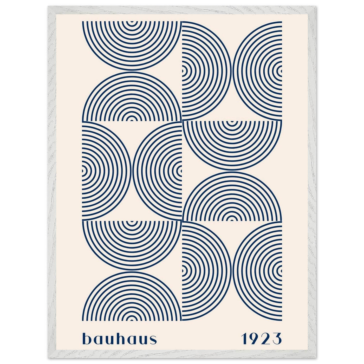 Bauhaus 1923 Navy & Beige - Vibrantwalls