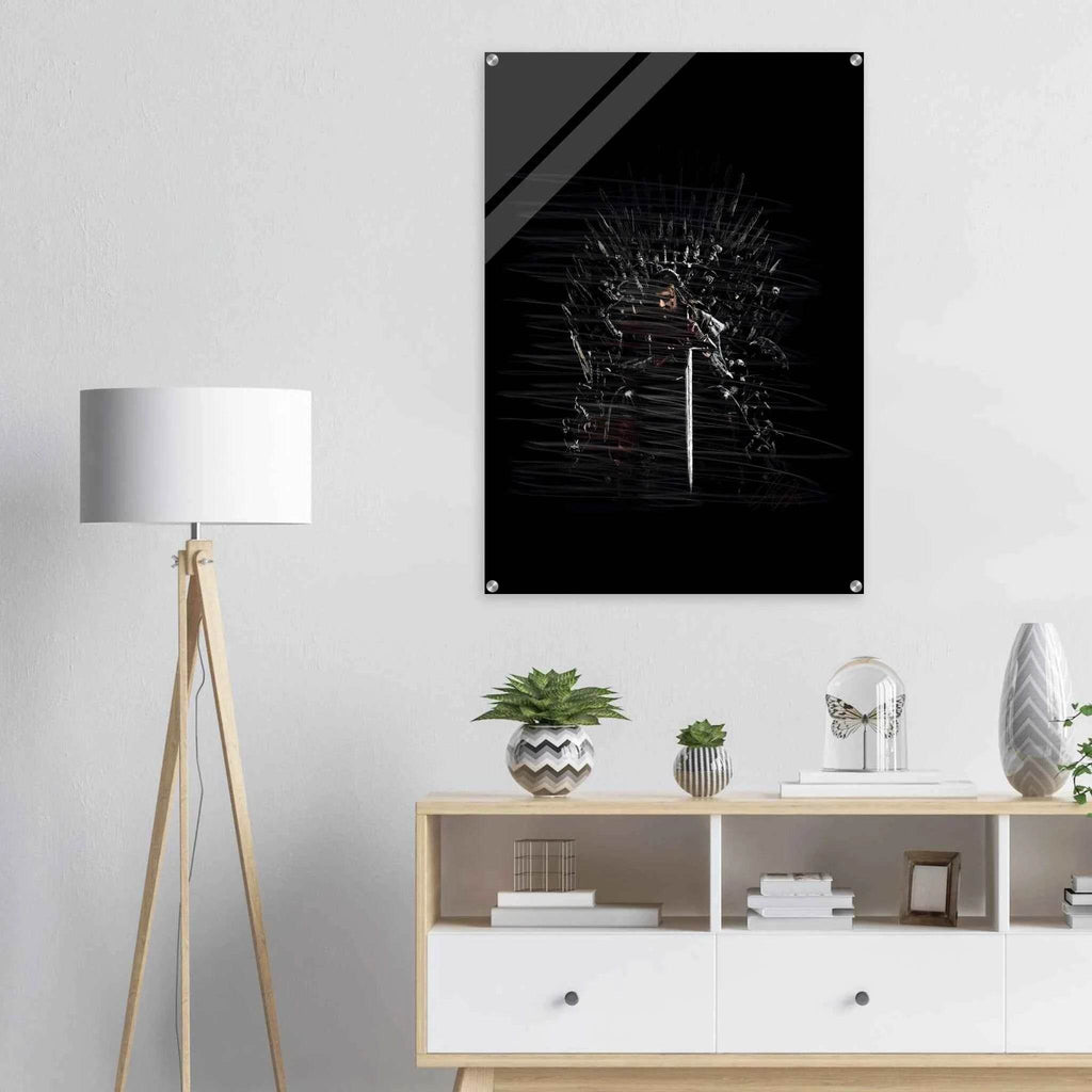 Abstract Warrior Throne Acrylic Print – Dynamic, Modern & Iconic Wall Art - Vibrantwalls