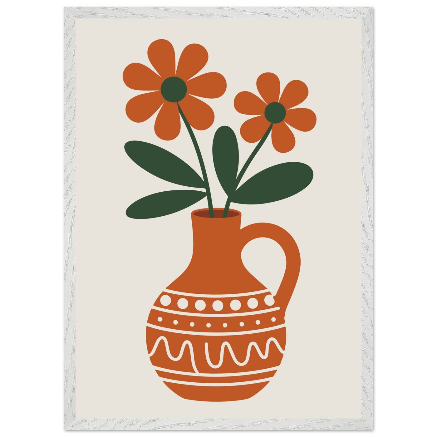 Abstract Floral Vase Art - Vibrantwalls