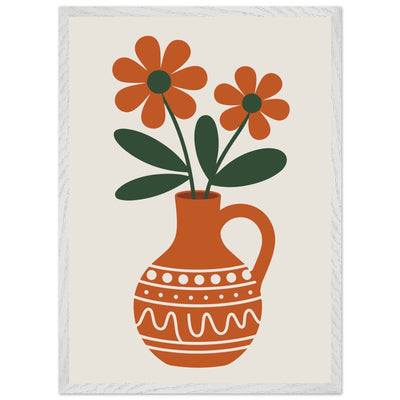Abstract Floral Vase Art - Vibrantwalls