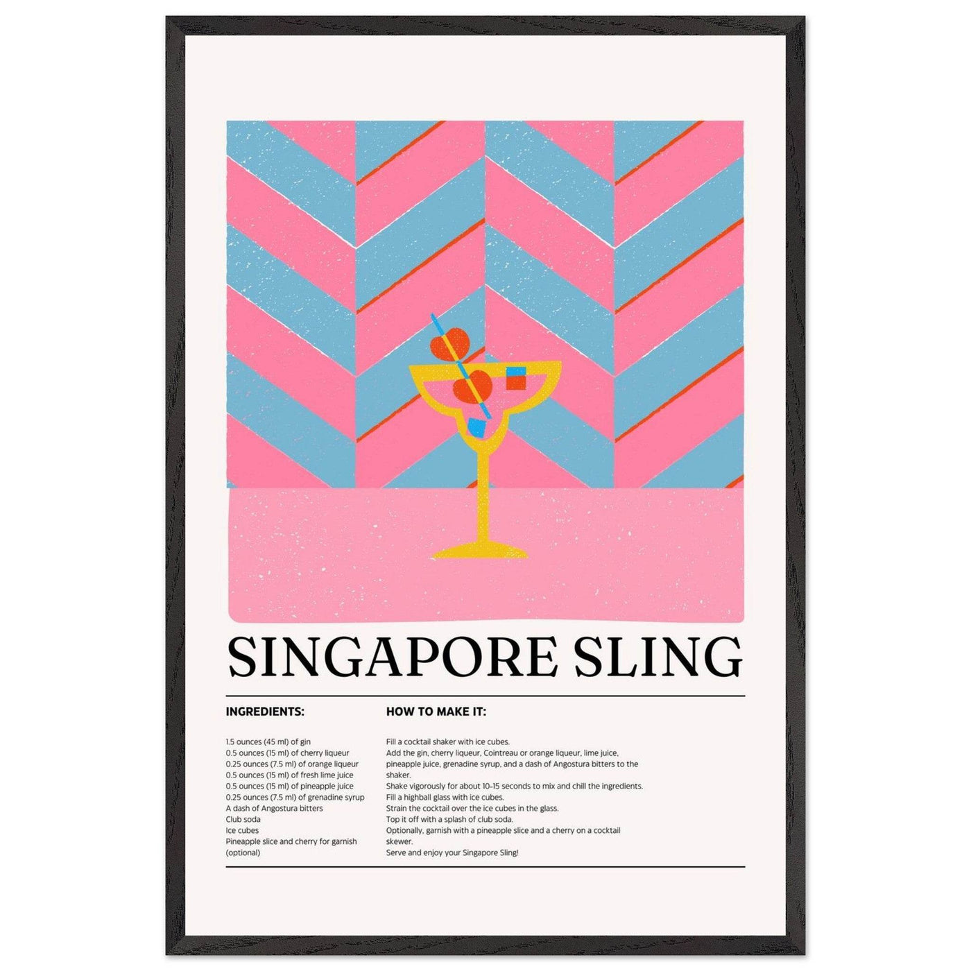 Singapore Sling Cocktail Recipe - Vibrantwalls