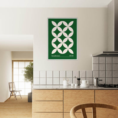 Bauhaus 1919 Green & Beige - Vibrantwalls