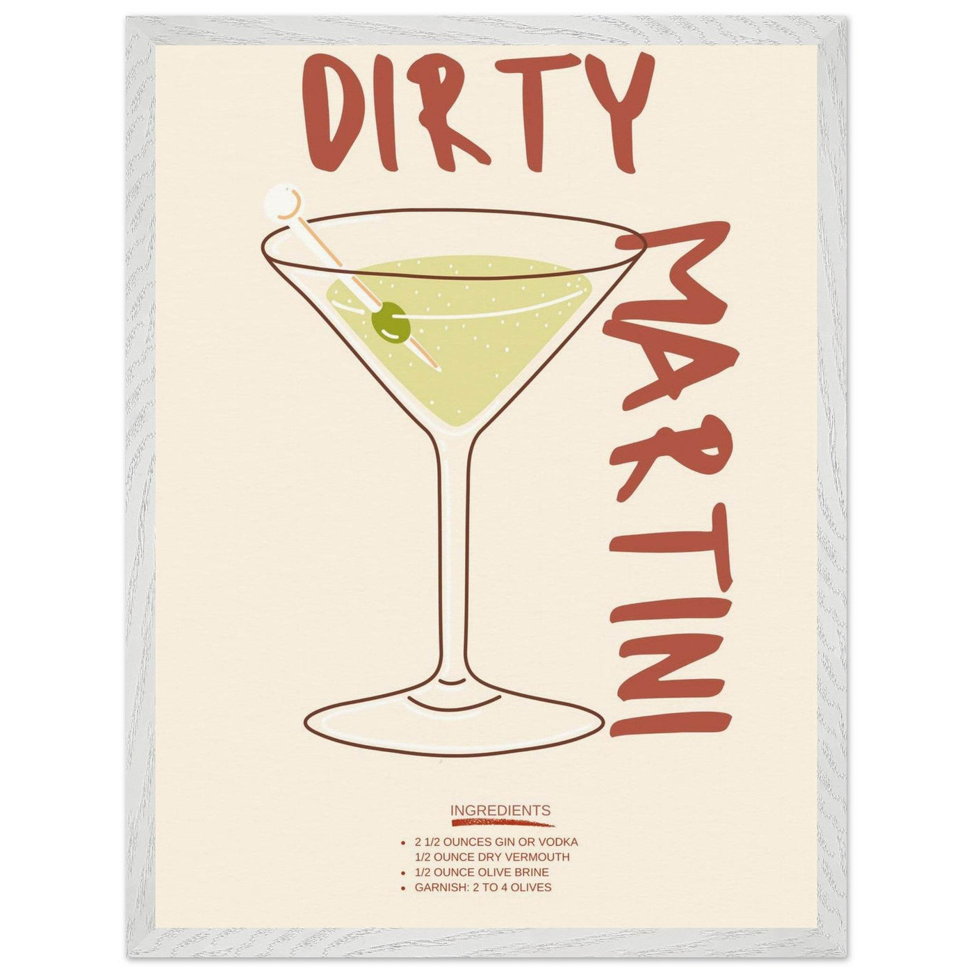 Dirty Martini Cocktail - Vibrantwalls